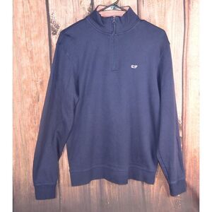 Vineyard Vines Navy Blue Zip Up Sweater